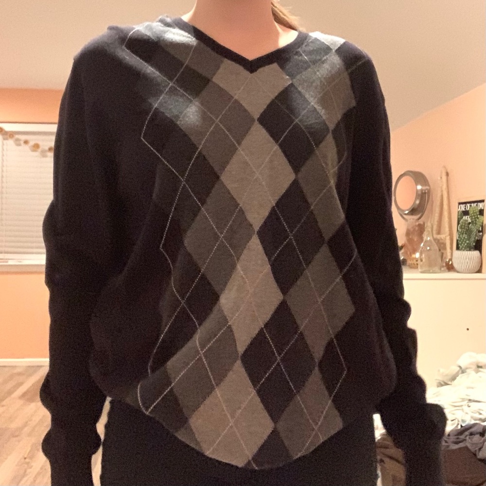 Argyle Pattern Sweater🖤